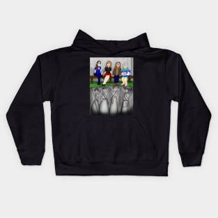 On Her Shoulders (Large Print) Kids Hoodie